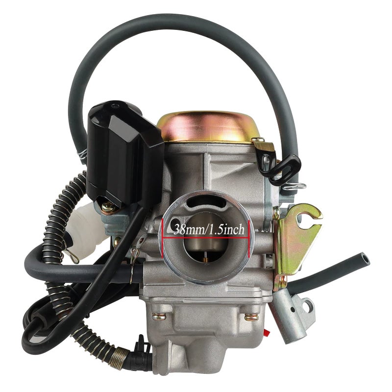 مكربن ​​150cc لمحركات GY6 4 السكتة الدماغية 125cc 150cc 152QMJ 157QMI PD24J 24 مللي متر للدراجات النارية سكوتر ATV Go Kart مع خنق كهربائي - Image 3